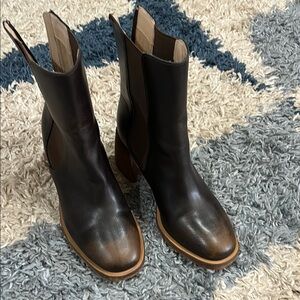 Elegant Black Leather Ankle Boots